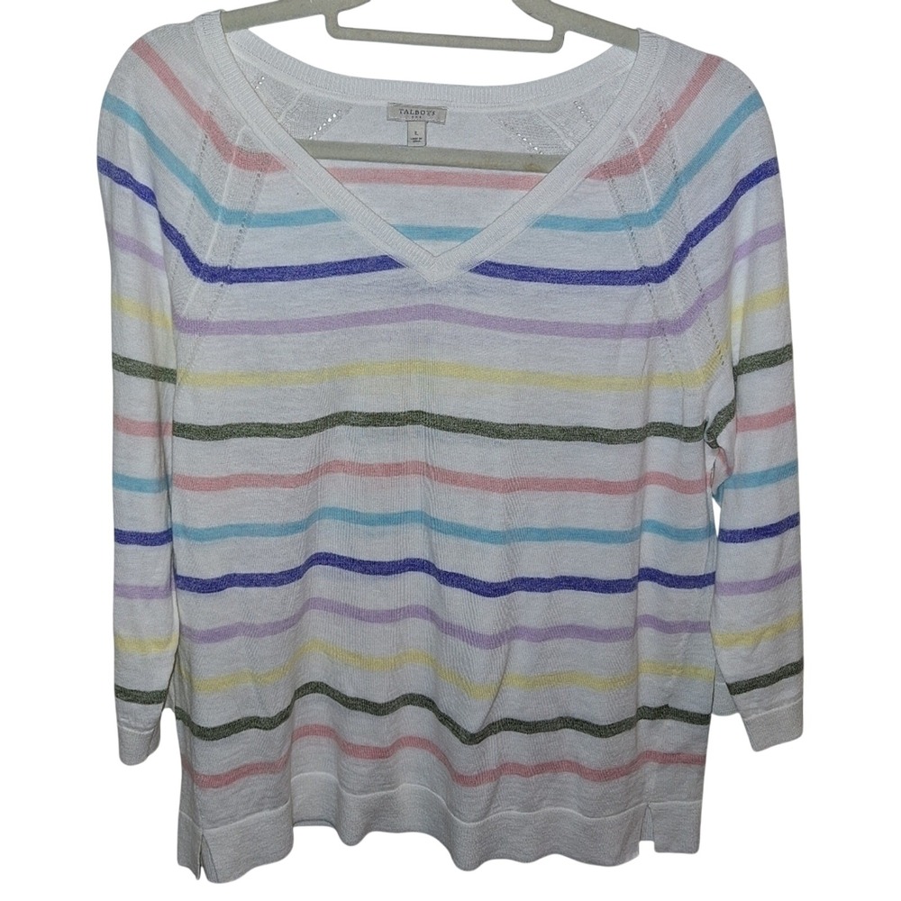Talbots Size Large Lightweight Sweater Airy Beach Night Feminine Coquette Spring